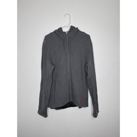 Chrome Industries Utility Mobility Full Zip Hoodie Jacket Lrg Gray Red Logo Mens - Picture 1 of 16